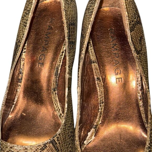 Rampage metallic snakeskin heels size 8.5 - Picture 6 of 11